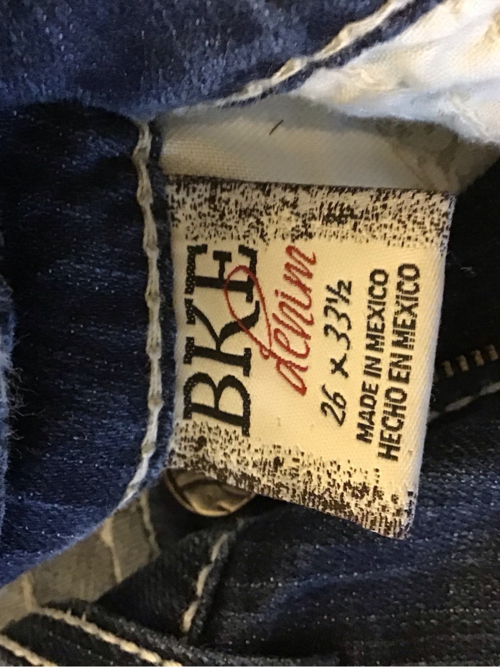 BKE Dark Blue Flare Jeans with Contrast Stitching - Picture 6 of 8